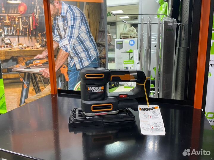 Виброшлифмашина Worx WX820.9 20В (10000 кол/мин)