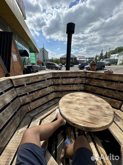 Банный чан на дровах