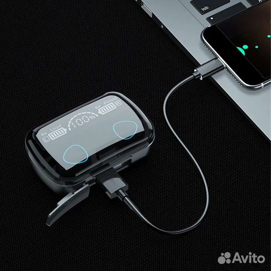 Новые Наушники Беспроводные power bank 2000A TWS