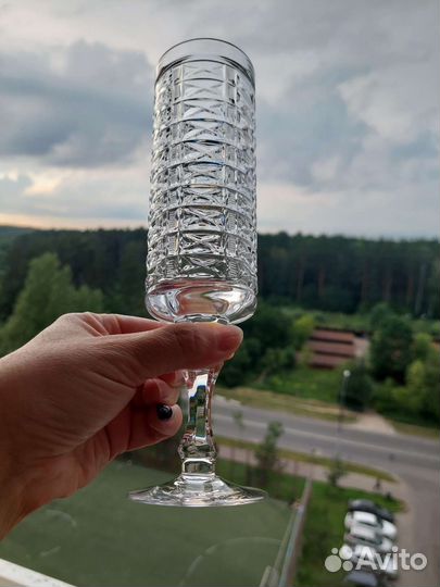 Хрустальные бокалы свадебные