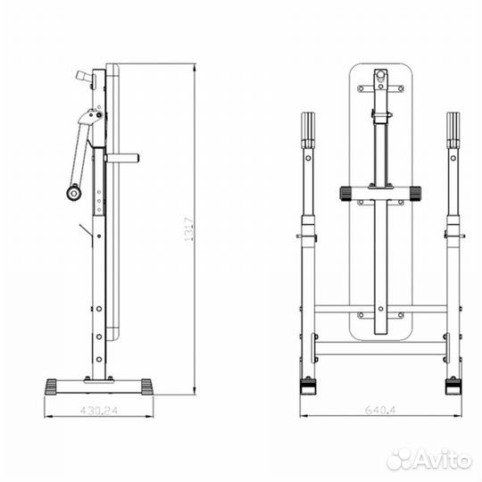 В наличии Скамья со стойками под штангу DFC D6453