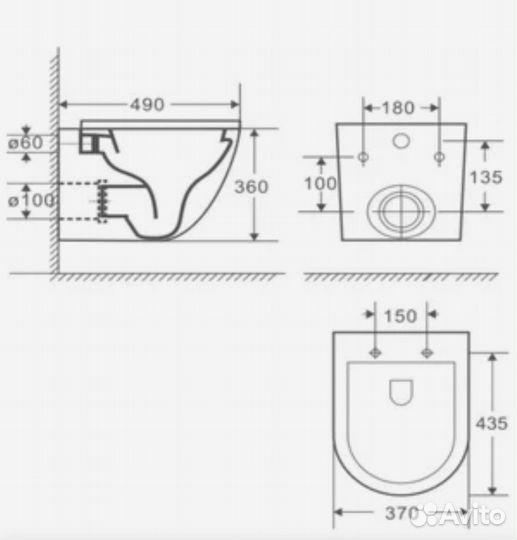 Инсталляция Grohe и черный унитаз