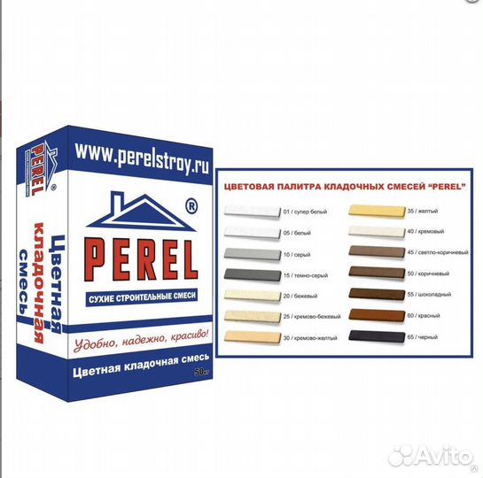 Теплый кладочный раствор Perel