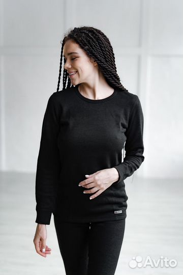 Термобелье: Женский джемпер с шерстью мериноса gua