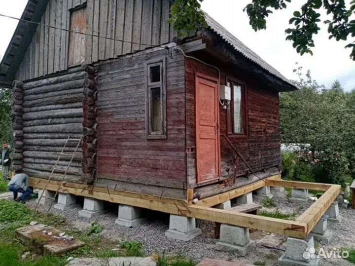 Подъём домов ремонт кровли