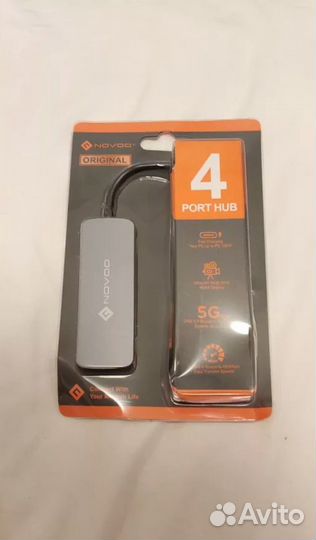 Док-станция novoo 4 в 1 PD100w, hdmi, 2xUSB