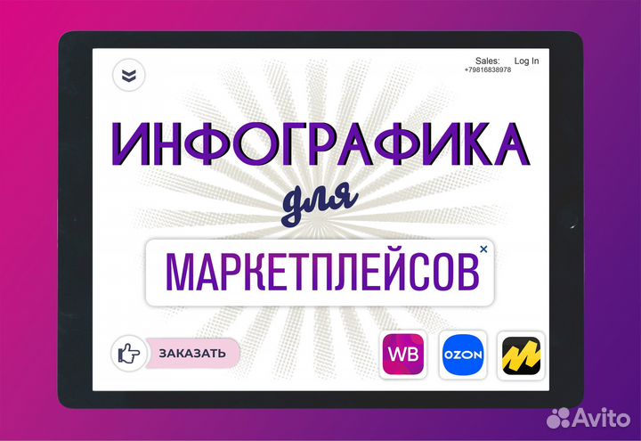 Инфографика. Дизайн карточек для маркетплейсов