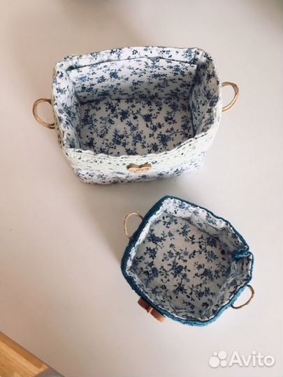 Шкатулки тканевые ручной работы для мелочей