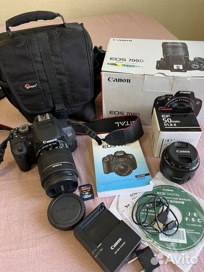 Фотоаппарат Canon EOS 700d kit + 50 f 1.8 II