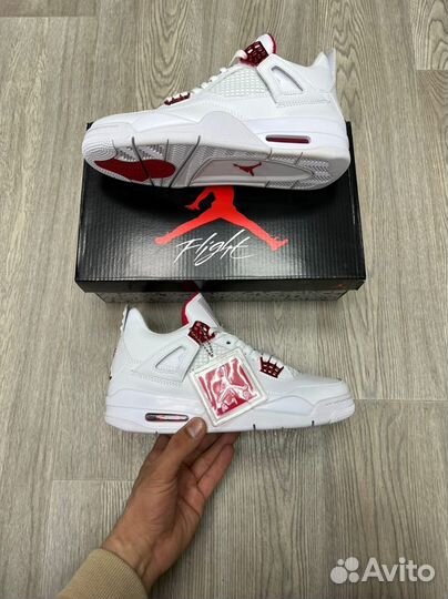 Кроссовки Air Jordan 4 Red Metallic (36-45)