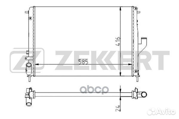 Радиатор охл. дв. Dacia Sandero 08, LADA Largu