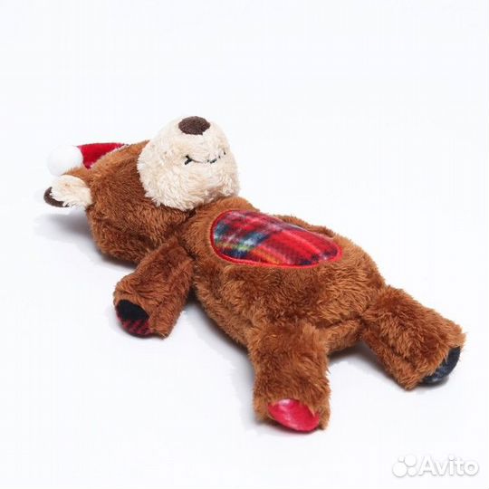 2 шт. Игрушка мягкая для собак 'Олень' с пищалкой