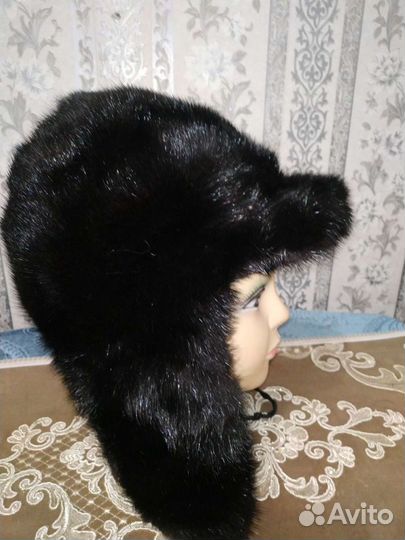 Шапка ушанка из норки