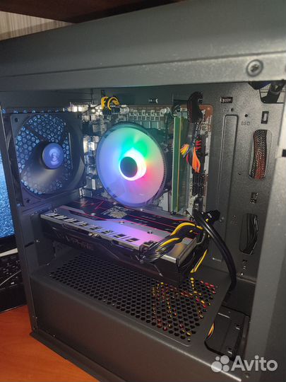 Новый игровой пк Intel Core10100f + Sapphire RX570