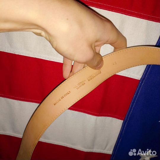 Ремень Кожаный Moschino y2k rap