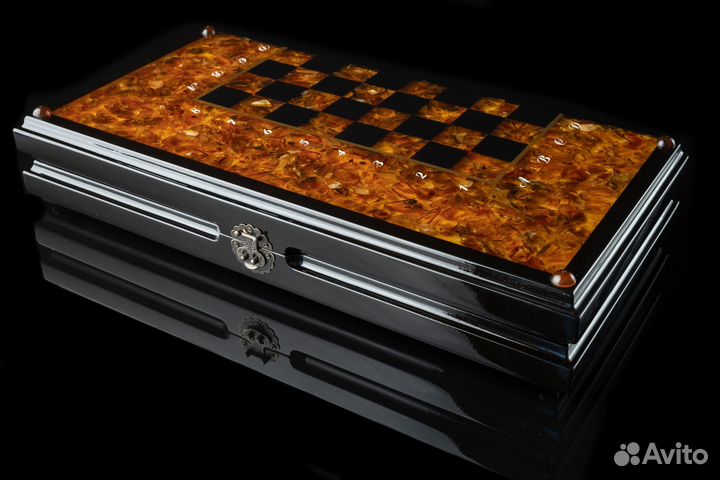Янтарные шахматы. Нарды. Комплект 