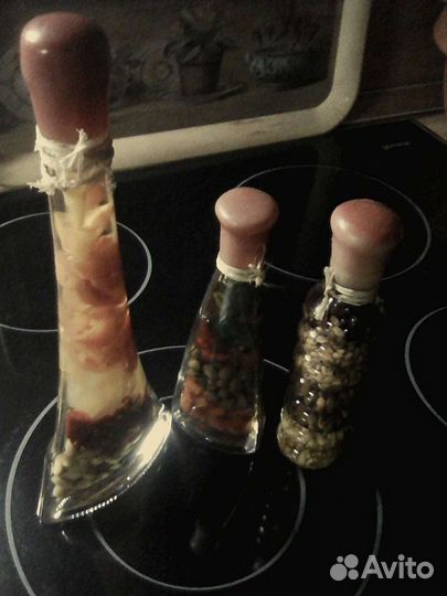 Декоративные бутылочки с овощами 3шт