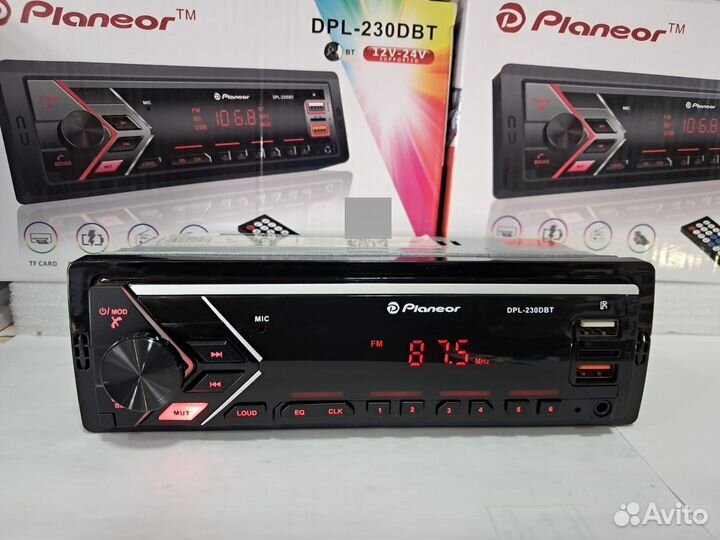 Автомагнитола 1din с bluetooth 12-24 вольт