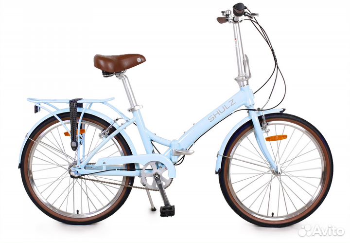 Cкладной велосипед Shulz Krabi V-brake голубой