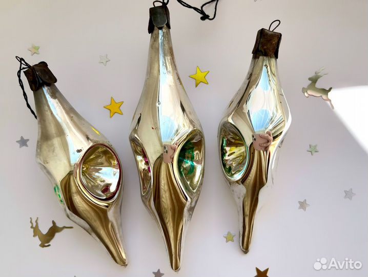 Советские ёлочные украшения сосульки