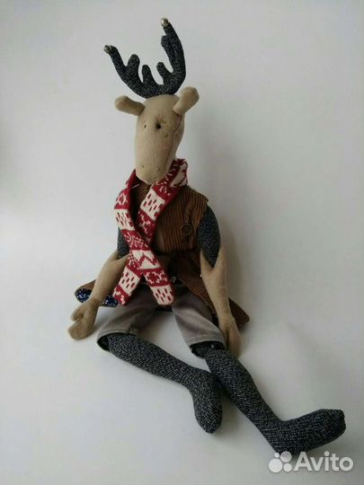 Интерьерная кукла лось