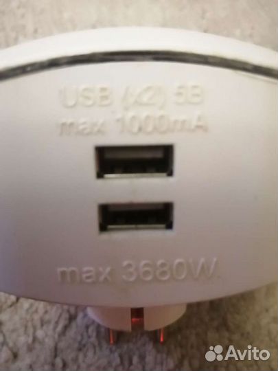 Эра сетевой разветвитель sp-3e-usb-2a