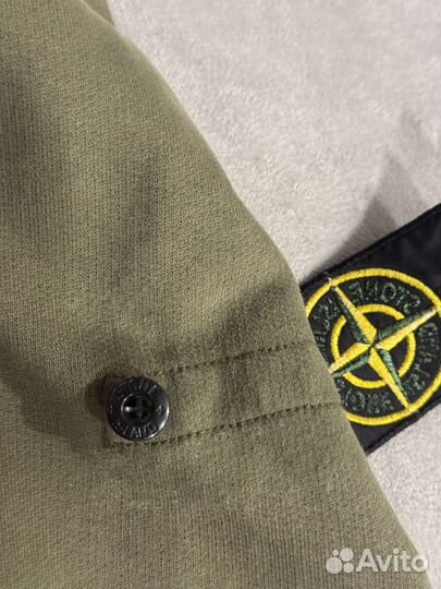 Зип худи stone island зеленый