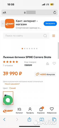 Ботинки лыжные Spine Carrera Skate