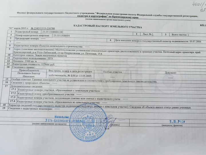 Участок 23 сот. (ИЖС)