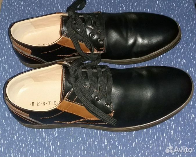 Мужские туфли/полуботинки 42 размер Berten
