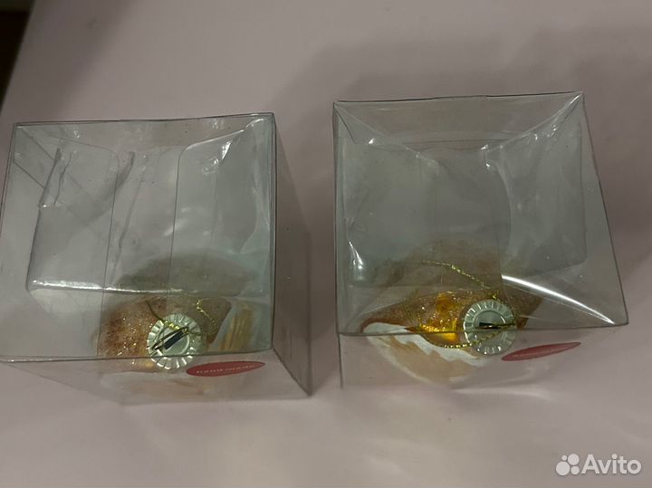 Елочные игрушки стеклянные новые ручная работа