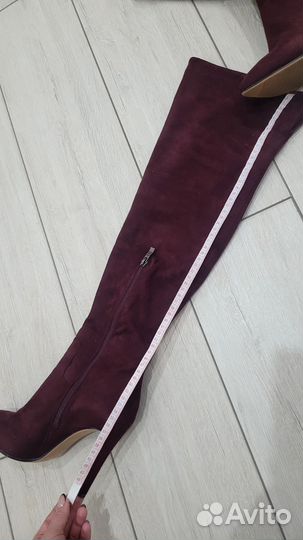 Сапоги женские натуральная замша 37