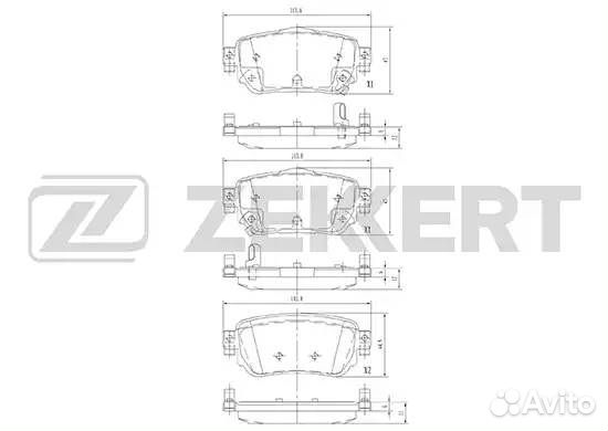 Колодки тормозные задние J11, X-trail T32