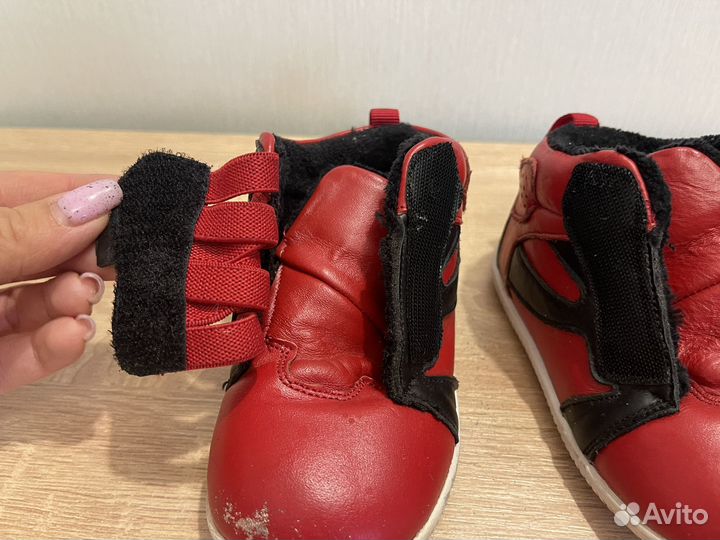 Ботинки кожа утепленные детские с мехом внутри