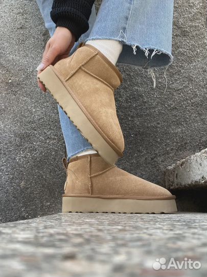 UGG Mini Platform Beige женские (Арт.4371)