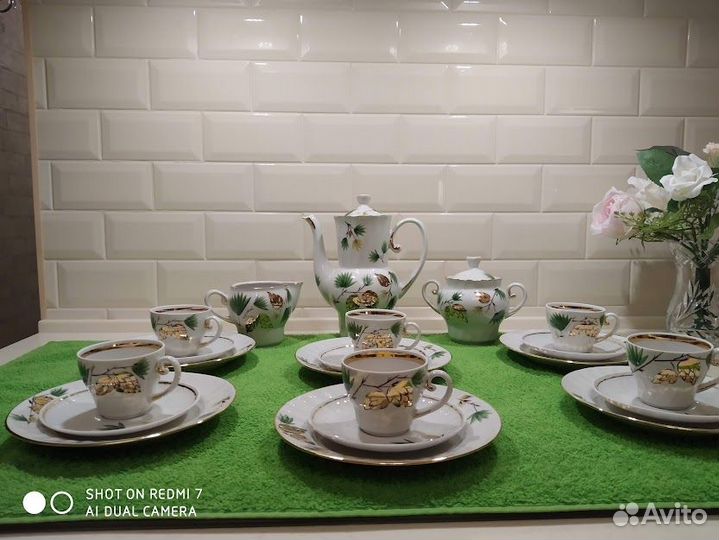 Сервиз из костяного фарфора кофейный СССР