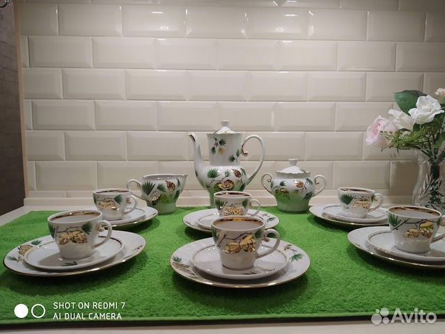 Сервиз из костяного фарфора кофейный СССР