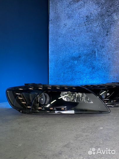 Яркие Bi LED фары Audi Q7 4L рестайлинг обмен