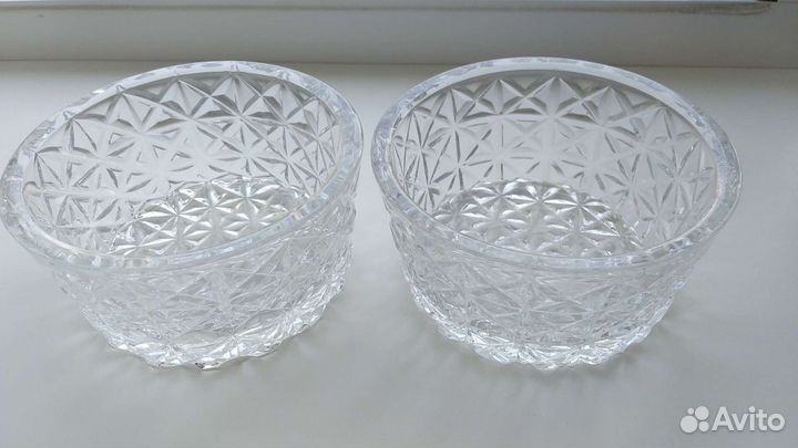 Хрусталь времён ссср.Салатники,стаканы,фужеры