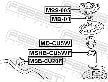 Отбойник амортизатора mitsubishi lancer 00-09 п