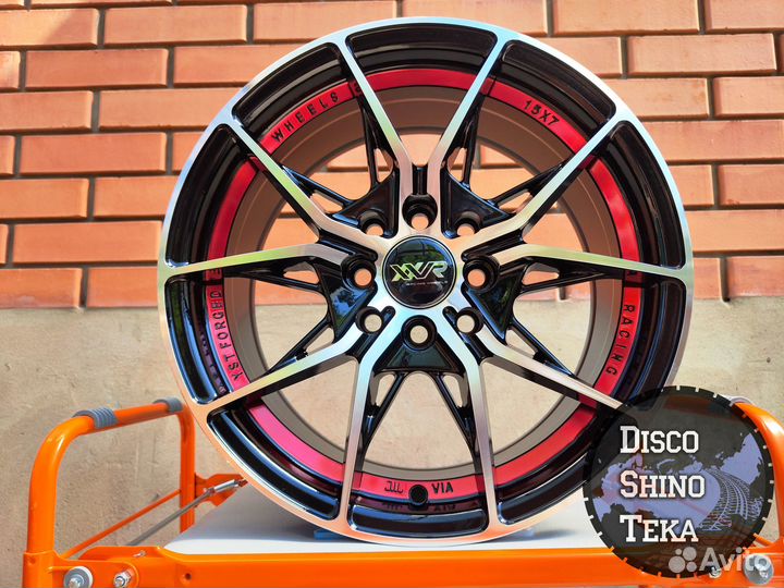 Диски новые XXR Racing R15 4*100 *Black/Red*