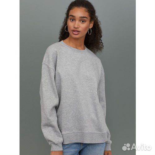 Свитшот женский H&M серый размер S