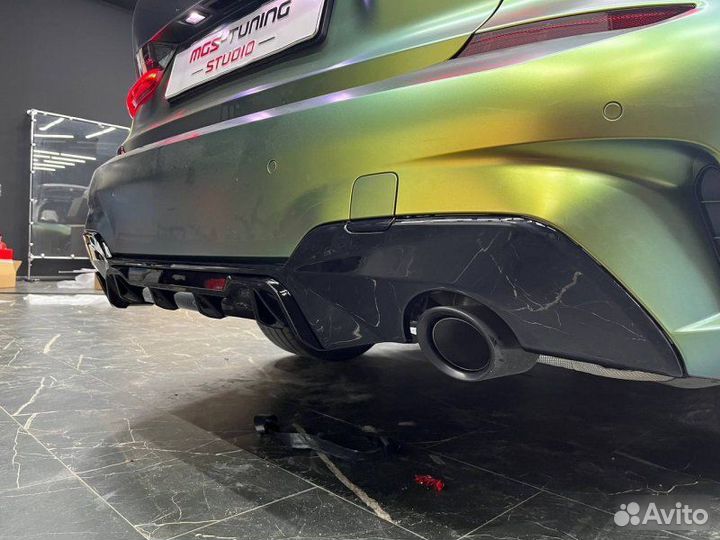 Диффузор стиль M-Performance Competition BMW 3 G20