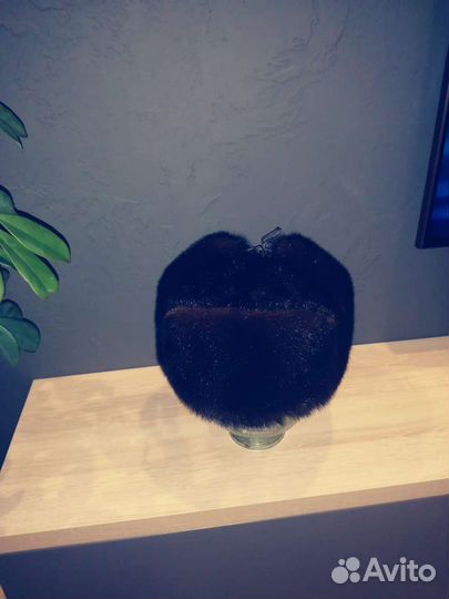 Норковая шапка мужская цельная