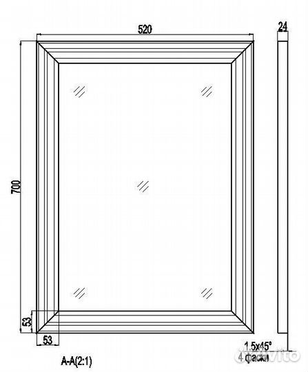 Зеркало настенное от IKEA белое новое