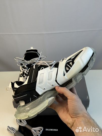 Balenciaga Track1 Black/White Clear Sole 12US