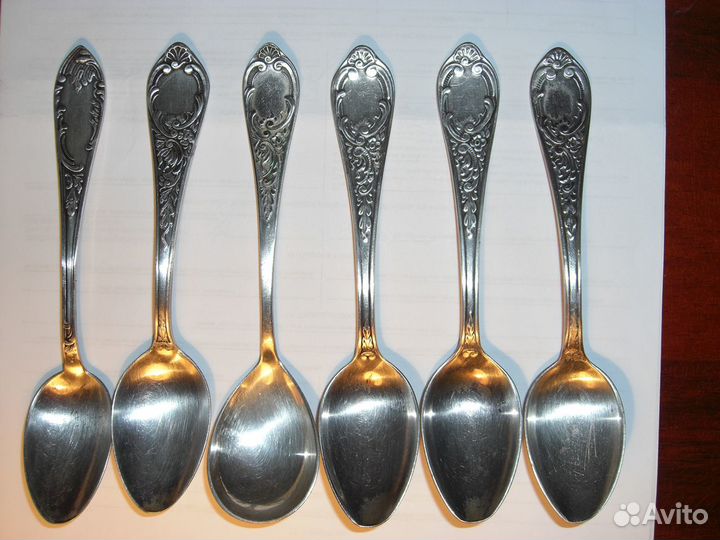 Мельхиор чайные ложки Латвия разные винтаж