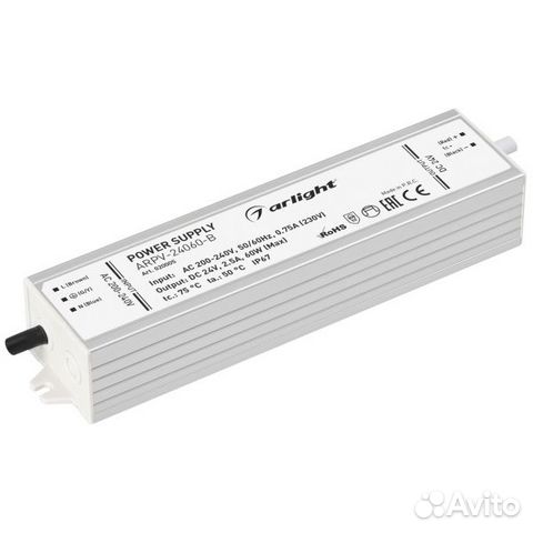 Блок питания Arlight arpv-24060B 24V 2.5A 60W IP67