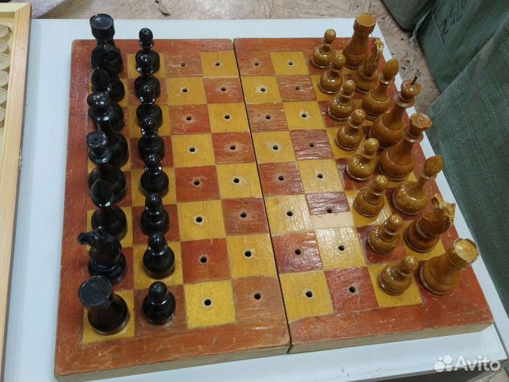 Шахматы для слепых 50-х готов