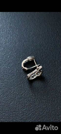 Серьги белое золото